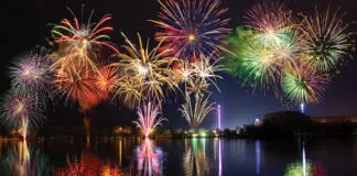 waterfront, fireworks,summer