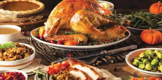 Homemade Roasted Thanksgiving Day Turkey with all the Sides
