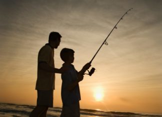 father son fishing