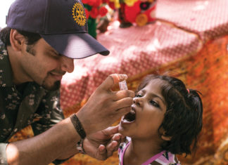 worldwide polio vaccination-rotary