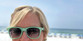 Lori Leath Smith at beach