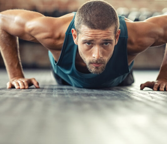 Man doing pushups