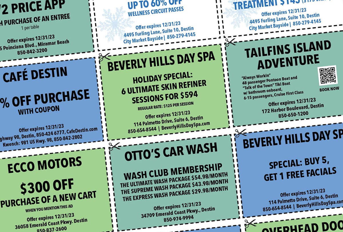 COUPONS December 2023 - Destin Life | News, Events and Community ...