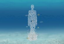 Underwater Museum of Art 2024 Installation Mermaid By Raine Bledsoe