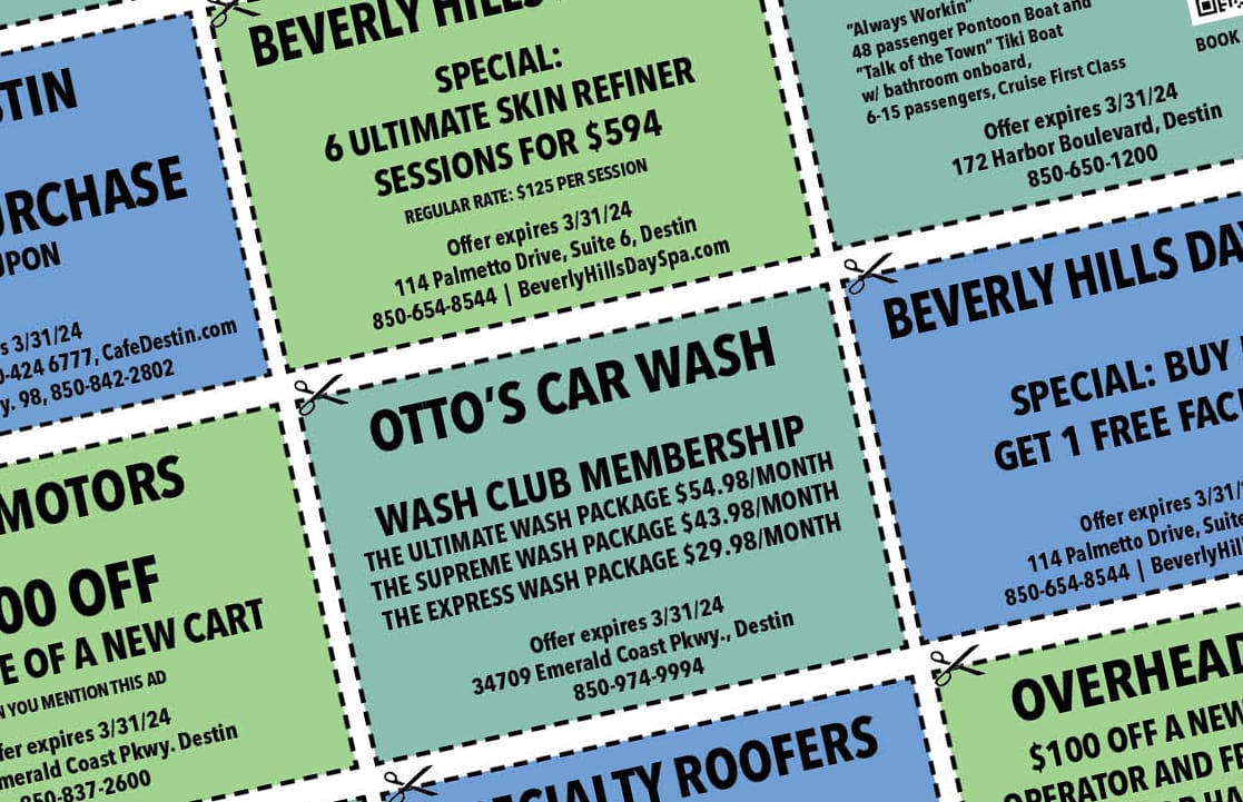 Destin Life COUPONS March 2024 - Destin Life | News, Events and ...