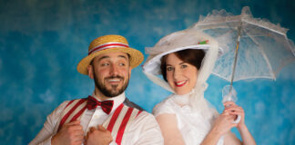 ECTC Mary Poppins Vincent Pelligrino as Burt and Hillary Marshall as Mary Poppins