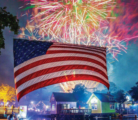 Baytowne Fireworks and Flag