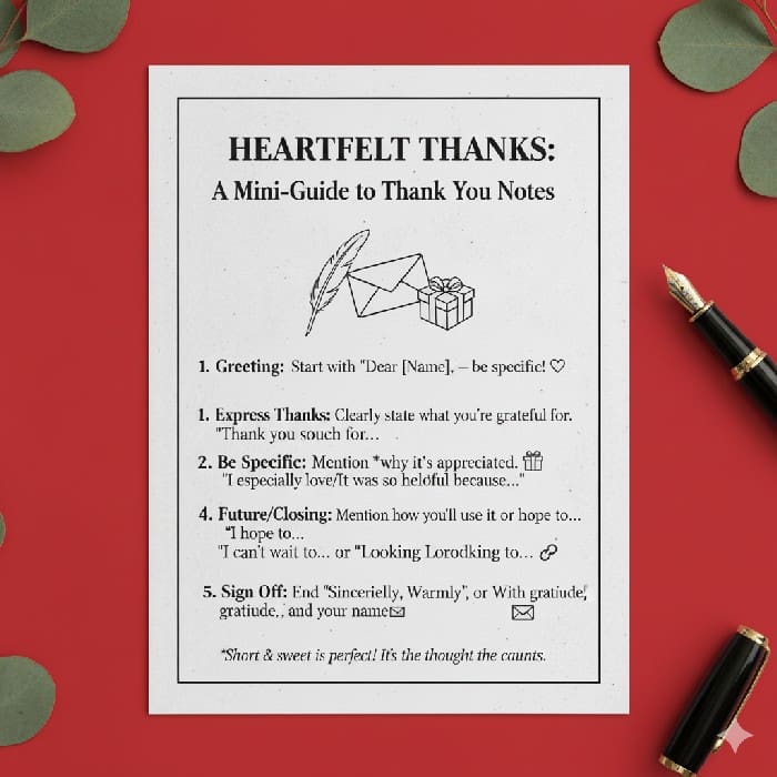 thank you note guide